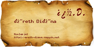 Éreth Diána névjegykártya